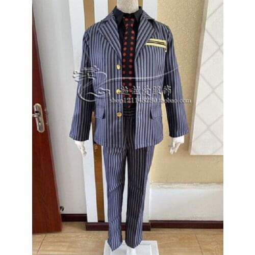 Diavolo Costume Golden Wind Cosplay Diavolo Uniform Adult Men Suit Tops Pants Shirt for Halloween Party Suit