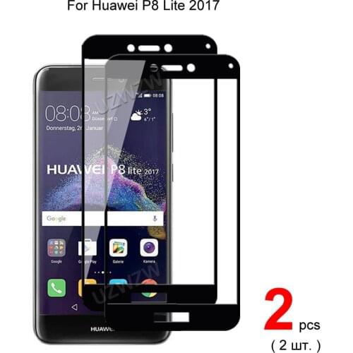 2pcs For Huawei P8 Lite 2017 Full Cover Premium Tempered Glass Screen Protector Protective Glass For Huawei P8 Lite 2017