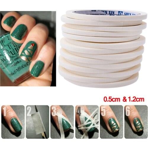 1 PC Creative Double Nail Stickers Adhesive Glue Tape 0.5cm / 1.2cm DIY For False Nails Manicure Nail Art Decoration Tools