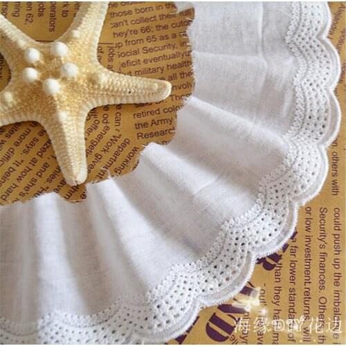 2 Yards Cotton Lace Accessories Ivory Lace Fabric Diy Handmade Lace Decoration/Hair Accessories Lace Cloth Trim Wholesale 6cm