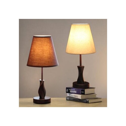 Living room lamps lighting cloth Modern minimalist fashion wooden bedroom bedside table lamp bedside FG777