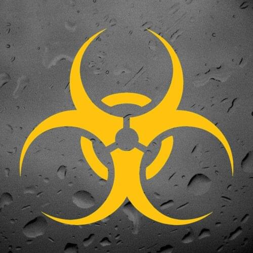 Hot Sell Personality Biohazard Symbol Car Stickers KK Decals Accessories Auto Decorative Stickers PVC 15cm X 13.8cm