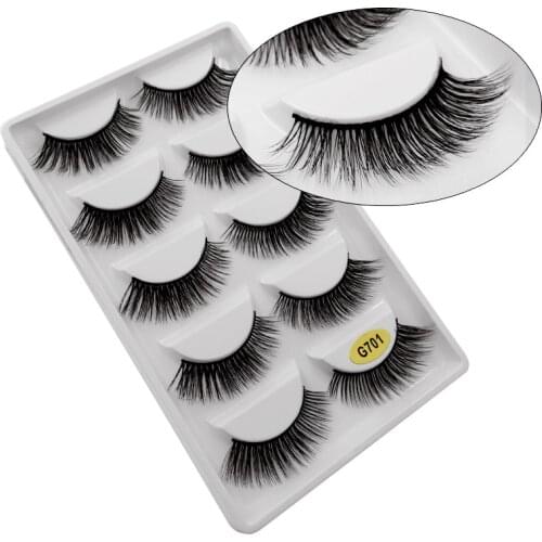 Mink False Eyelashes 3D Three-dimensional Natural Eyelashes Soft Natural Multi-layered Long Fake Eyelashes
