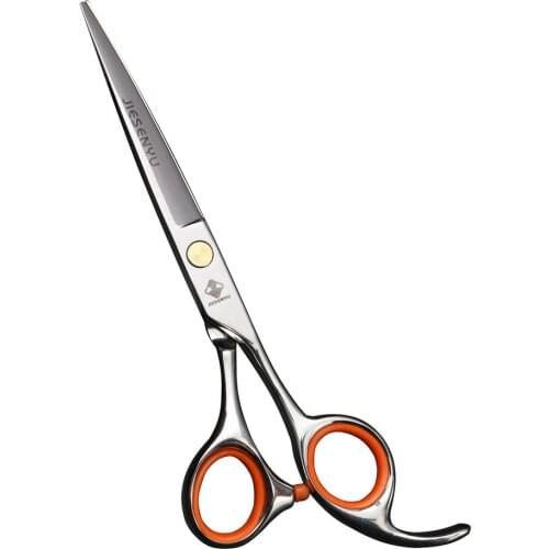 Hairdressing Scissors 6.0 Inch High-end Silver Blind Hole Personality Handle Simple Stainless Steel Type Model Number Size Teeth