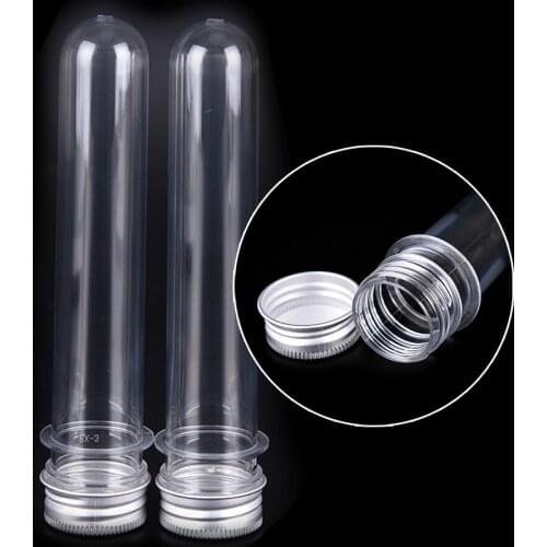 1PCS 40ml Clear Mask Bath Salt Test Plastic Tube Refillable Bottles With Aluminum Cap Empty Pet Cosmetic Tube