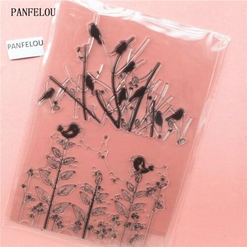 PANFELOU grass Transparent Clear Silicone Stamp/Seal for DIY scrapbooking/photo album Decorative clear stamp sheets