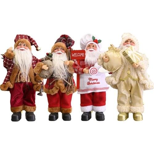 2021 Merry Christmas Santa Claus Doll Decoracion Fabric Christmas Tree Ornament Hanging Decorative For New Year Proficient