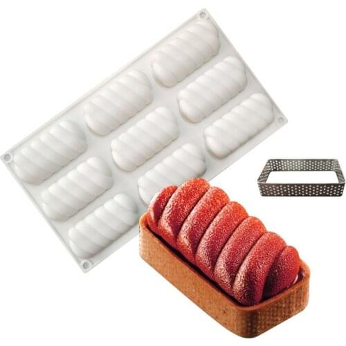 Filbake Silicone Molds 9 Holes Pillow Tart Dessert Tart Cake Mold For Baking Mould Mousse Chocolate Pan Decorating tools