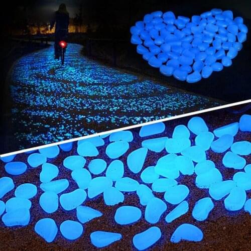Garden Decor Luminous Stones Glow In Dark Decorative Pebbles Outdoor Fish Tank Decoration Pebble Rocks Aquarium Mix Color