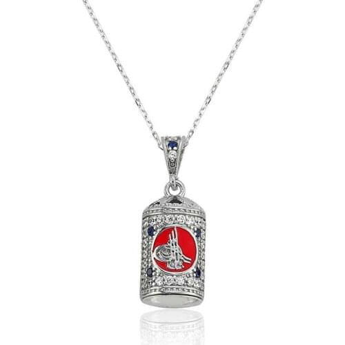 Tevuli 925 Sterling Silver Tuğra Cevşen Lady Necklace