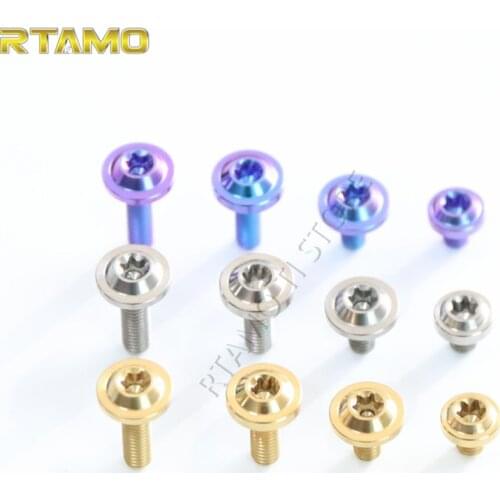 Titanium Disc Bolts M4X5/8/12/15mm Titanium Torx Head Disc Brake Rotor Screws for Bike Motorcyle and Car Parts