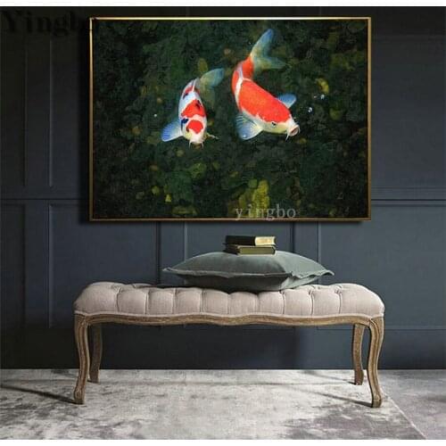 Japan Fish koi DIY Diamond Painting 5D Full Square round Drill Embroidery Cross Stitch Diamond Rhinestone Mosaic Gift home decor