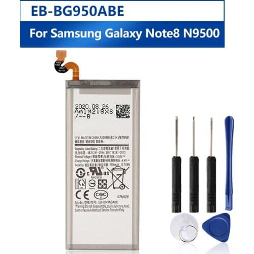 Original EB-BN950ABE Battery For Samsung GALAXY Note 8 Note8 N9500 N9508 N950F Project Baikal EB-BN950ABA Phone Battery 3300mAh