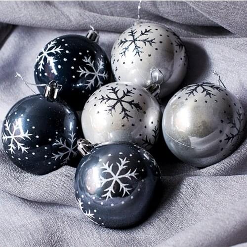 6Pcs/Set Christmas Balls Christmas Tree Ornaments Balls xmas decorations Hanging Tree Pendants New Year 2021 Gift 6/8cm