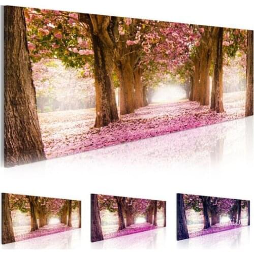 Cherry Blossoms Road Pictures Diamond Painting Rhinestone 5D DIY Diamond Embroidery,Cross Stitch,Diamond Mosaic Sale,wall Decor