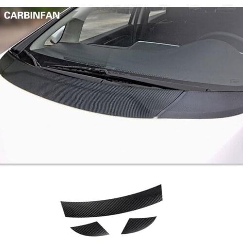 Car carbon fiber Sticker Front Engine Cover Stickers For Honda Fit / Jazz GK5 3rd GEN 2014 2015 2016 2017