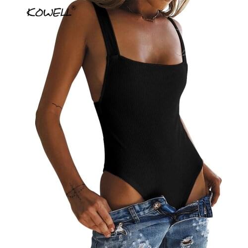 Backless Spaghetti Strap Skinny Sexy Bodysuit Women Strapless Sleeveless Summer Women Rompers Beach Ladies Bodysuits