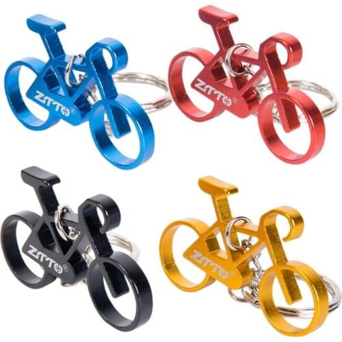 Bicycle Keychain Key Ring Tag Cycling Key Holder Metal Accessories Black Blue Gold Red for Party Guests