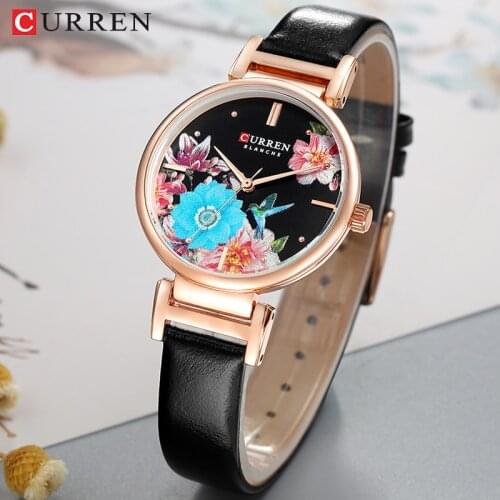CURREN New Luxury Lady Watch Creative Dial Waterproof Quartz Wristwatch Classic Mesh Strap Fashion Women Clock Relogio Feminino
