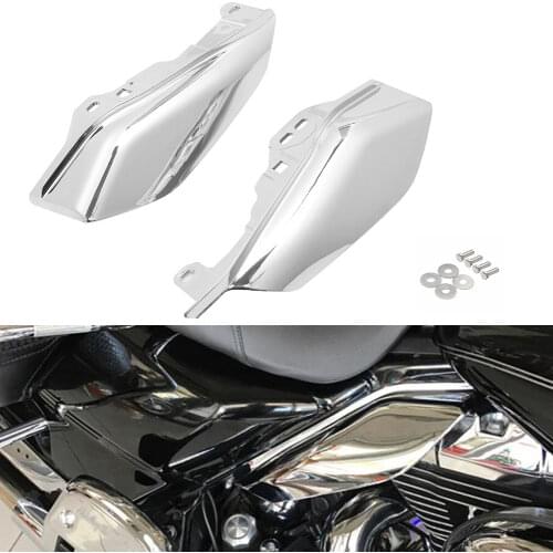 Motorcycle Chrome Mid-Frame Air Deflector Heat Shield Fit For Harley Touring Electra Road Street Glide Classic CVO 2017-2019 18