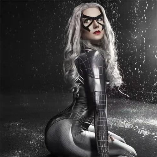 Halloween suit female black superhero body suit Cosplay Christmas party show carnival tights ladies sexy spandex jumpsuit new