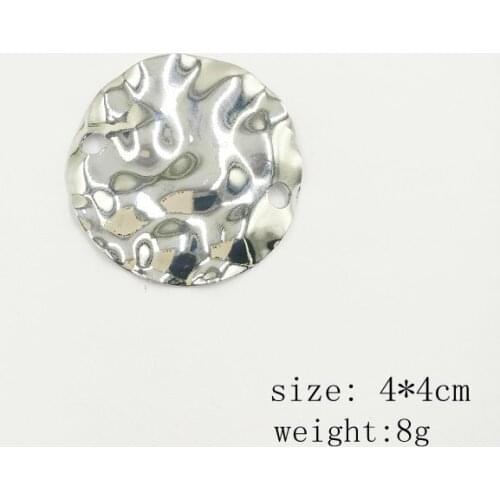 Silver Plated Circle Bead Frames 40x40mm Findings Loose Alloy Beads Charms Pendants for DIY Jewelry Making Craft Findings