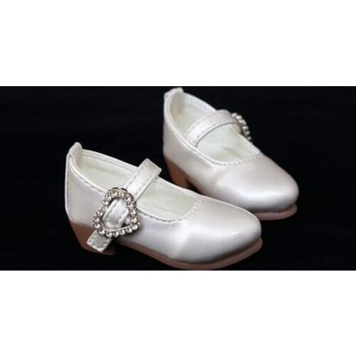 BJD doll shoes are suitable for 1/3 1/4 SD MSD size fashion shoes with pointed toes, single shoes, rice white doll accessories