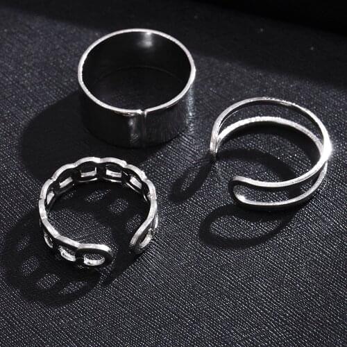 Minimalist Hip-hop Punk Sex Cool Terroir Cool Ring Couple Girlfriend Ring Opening Adjustable Female Korean Student Accessories