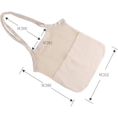 Reusable String Shopping Bag Fruit Vegetables Eco Grocery Bag Portable Storage Bag Shopper Tote Mesh Net Woven Cotton Wholesale