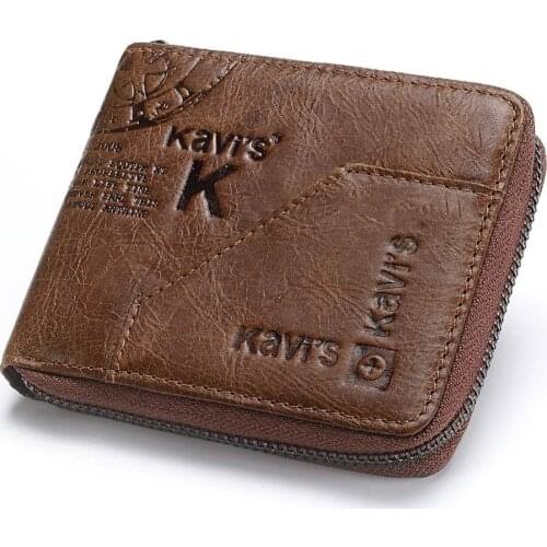 Genuine Leather Mini Wallet Men ID Card Holder Coin Purse Male Cuzdan Small Walet Portomonee Rfid Vallet Money Bag Pocket 2019