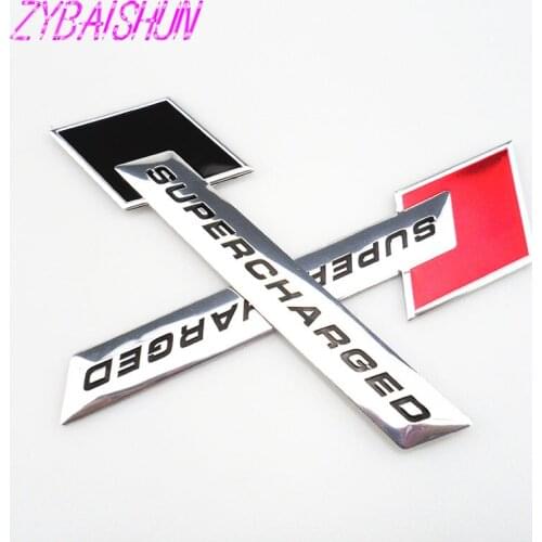 New 3D Metal Motorsport Supercharged Styling Car Emblems Stickers for Chery Tiggo Geely Vision Roewe 750 950 350 550 E50 W5 E5
