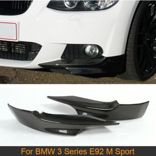 Carbon Fiber Front Bumper Splitters Spoiler for BMW 3 Series E92 328i 335i M-Tech M Sport Bumper 2007 - 2009 Car Front Splitters