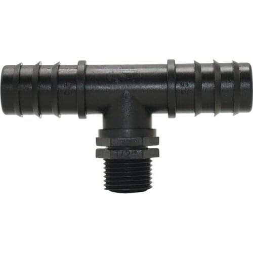 Garden hose 25mm to 1/2" male tee connector water splitter G1/2 to DN20 hose 2-way tee barb connector 2pcs