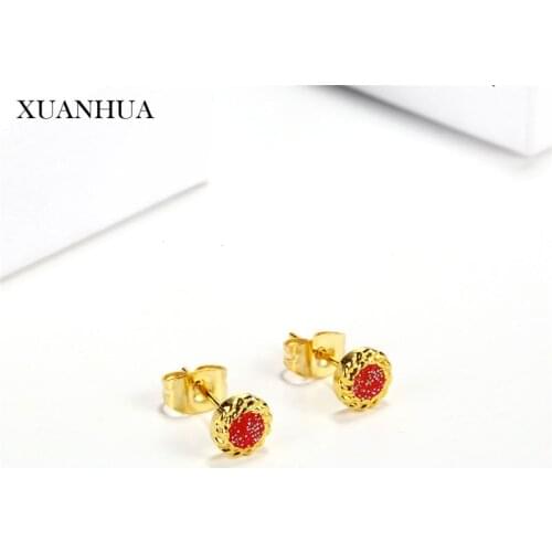 XUANHUA Stainless Steel Jewelry Stud Earrings For Women 2019 Kpop Earrings Small Fashion Jewelry Accessories Free Shipping
