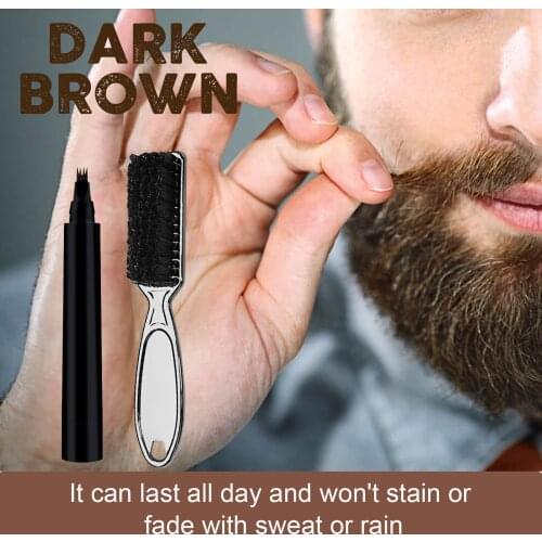 Wild Bristle Lastics Care Brush Four Forks Head Beard Filler Pen Suit