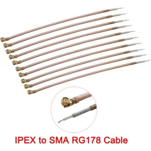 25-50CM IPEX to SMA Jumper Wire RG178 Pigtail Extension Jumper Cable Connector SMA Female Bulkhead O-ring RG178 Cable Connector