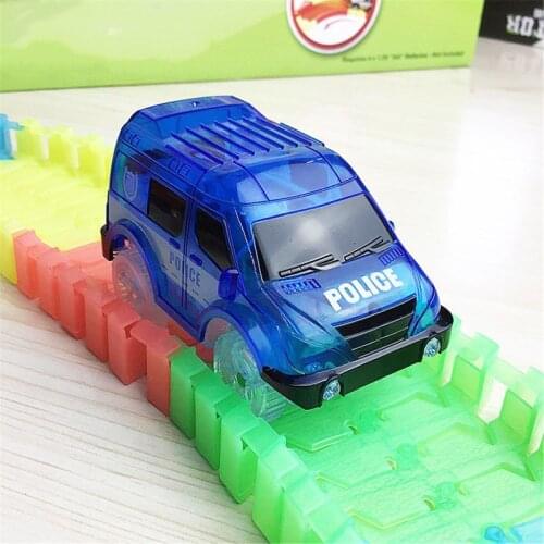 Light Up Toy Car Track Accessories Racing Car with 5 Flashing LED Lights Compatible with Most Tracks