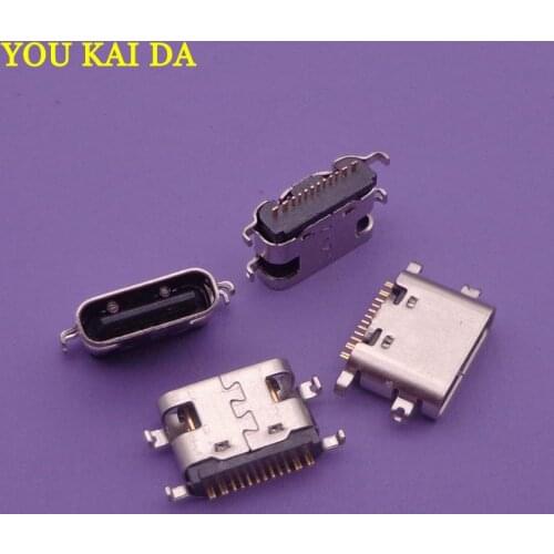 2pcs USB 3.1 Type C Connector 16 Pin Female Right Angle SMT Tab USB jack 3.1 Version Socket receptacle For Lenovo S5 K520