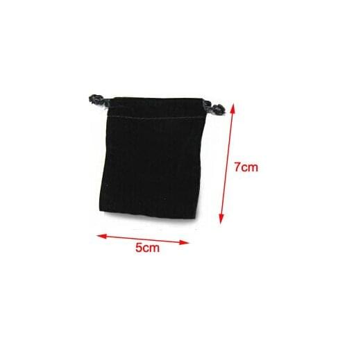 20pcs/lot 5*7cm Small Size Drawstring Black/Rose/Gray/Beige/Pink/Red/Green Velvet Pouches & Bags For Jewelry Ring Bag