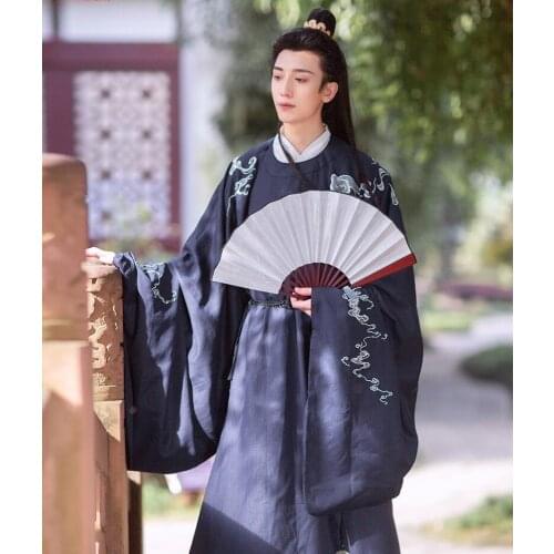 2021 ancient style chinese clothes oriental retro men hanfu costume ming-made exquisite embroidery multicolor hanfu costumes