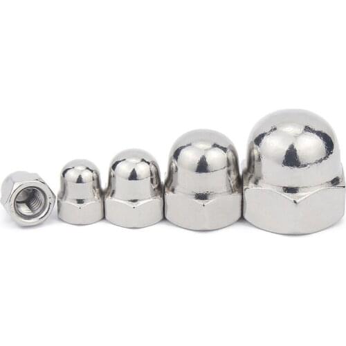 5/100pcs 304 A2-70 Stainless Steel Hex head Acorn Nut M3 M4 M5 M6 M8 M10 M12 M14 M16 Cap Decorative Cover Semicircle Dome Nuts