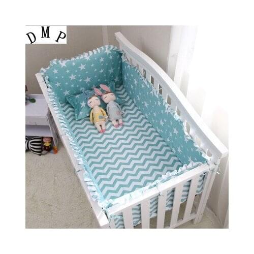 Promotion! 6PCS High Quality Baby Bedding toddler Bed Around Baby Cot Bedding Bumper Set,include(bumpers+sheet+pillow cover)