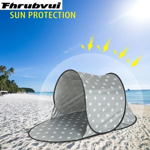 Automatic Outdoor Camping Tent Waterproof Anti UV Beach Tent Ultralight Pop Up Tent Summer Sea Sun Shelters Awning Sunshade