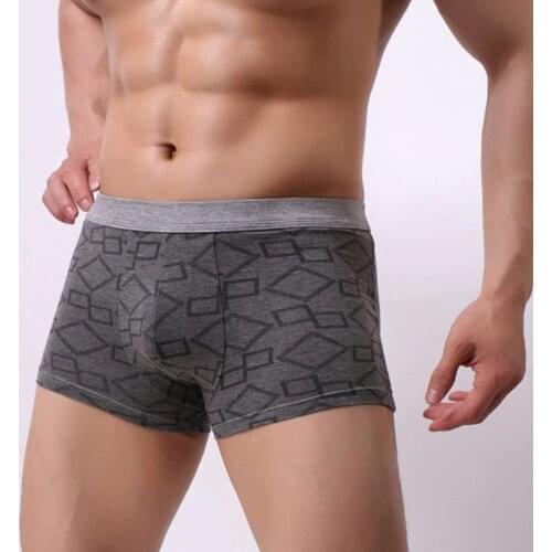 Health Solid Classic Bamboo Mens Underwear Boxers Comfortable Men Crotchless Underwear For Men Cuecas Boxer Masculina De Marca