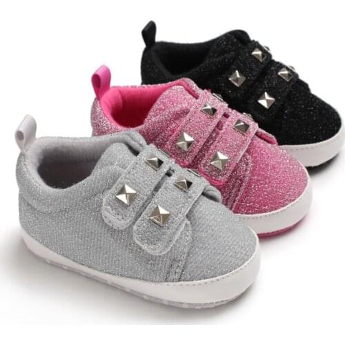 Toddler Baby Shoes Spring Bling First Walkers Anti-Slip Newborn Girls Shoes Sneakers Toddler Soft Soled Boy Shoes