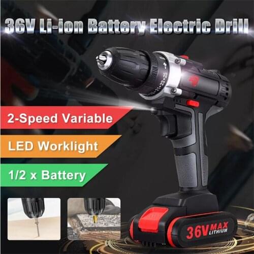 36V Electric Screwdriver Impact Cordless Mini Drill High-power Battery Rechargeable Hand Drills Electric Power Tools TP-0317
