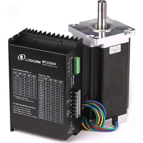 2ph Nema42 hybrid step stepper motor DSP Stepping driver Microstep Kit 22N.M 6A LC110-150+MC2280H 150mm motor for cnc