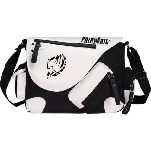 New Fashion Anime Fairy Tail Prints Canvas Travel Shoulder Bag Messenger Bags Satchels Cross Body Bag For Men Women Dropshipping