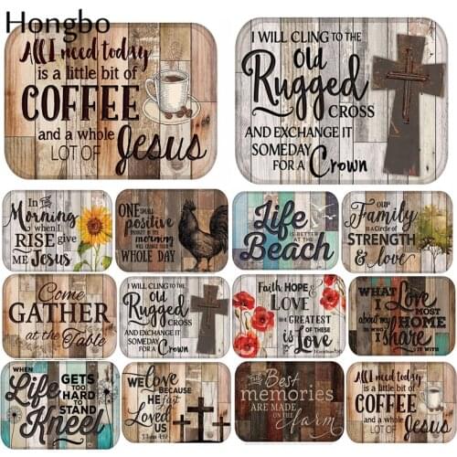 Hongbo Retro Letter Door Mat Anti Slip Doormats Door Entry Front Door Mats Outdoor Entrance Indoor Welcome Home Funny