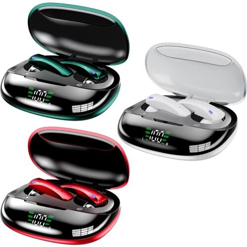 Bluetooth Gaming Wireless Earbuds Hi-Fi Stereo Sound Noise Cancelling Headset LED Battery Display for Sport Running Workout